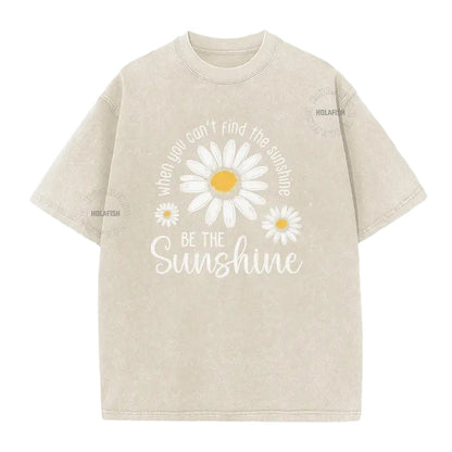🏆 Last Day Special Price £13.99 ! 🔥Unisex Vintage Washed Daisy Print Loose Fit T-Shirt