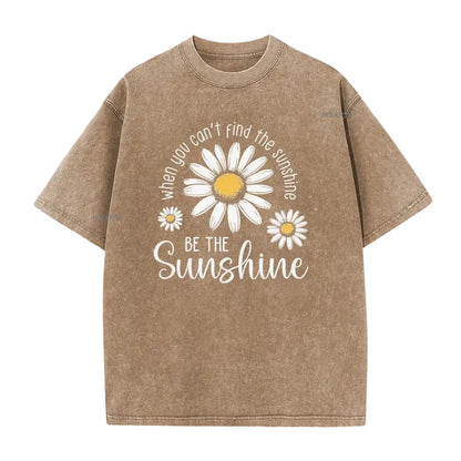 🏆 Last Day Special Price £13.99 ! 🔥Unisex Vintage Washed Daisy Print Loose Fit T-Shirt