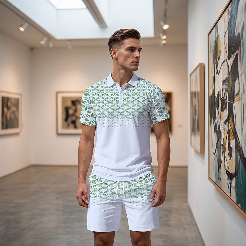 ⏳🔥LIMITED-TIME 50% OFF! ⏰Men’s Casual Short Sleeve Top & Shorts Set