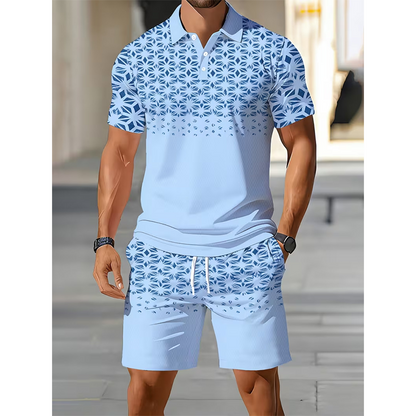 ⏳🔥LIMITED-TIME 50% OFF! ⏰Men’s Casual Short Sleeve Top & Shorts Set