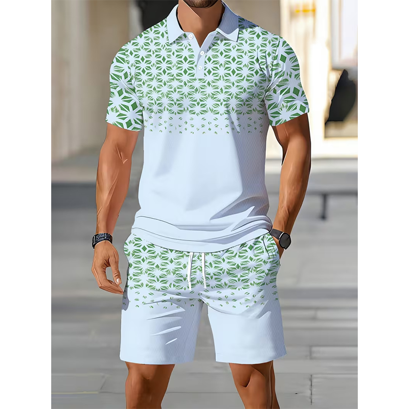 ⏳🔥LIMITED-TIME 50% OFF! ⏰Men’s Casual Short Sleeve Top & Shorts Set