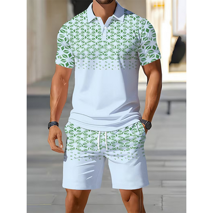 ⏳🔥LIMITED-TIME 50% OFF! ⏰Men’s Casual Short Sleeve Top & Shorts Set