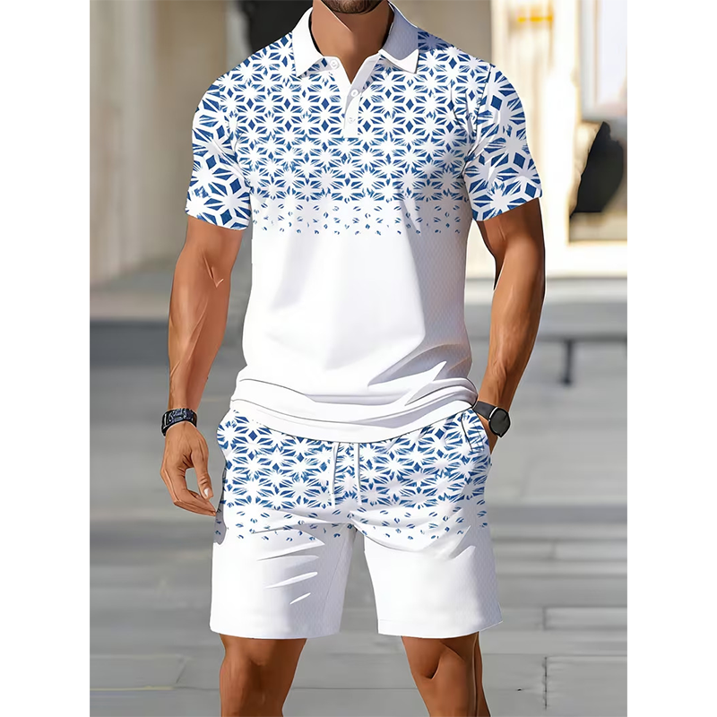 ⏳🔥LIMITED-TIME 50% OFF! ⏰Men’s Casual Short Sleeve Top & Shorts Set
