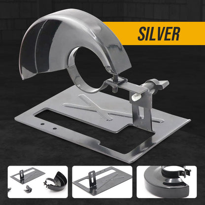 Angle Grinder Cutting Stand with Protective Cover Kit – 0-45° Adjustable, 0-40mm Depth, Fits 4"-5" (100-125mm) Grinders, Iron+ABS, 11 Pcs with Dust Hose & Blades 🔧