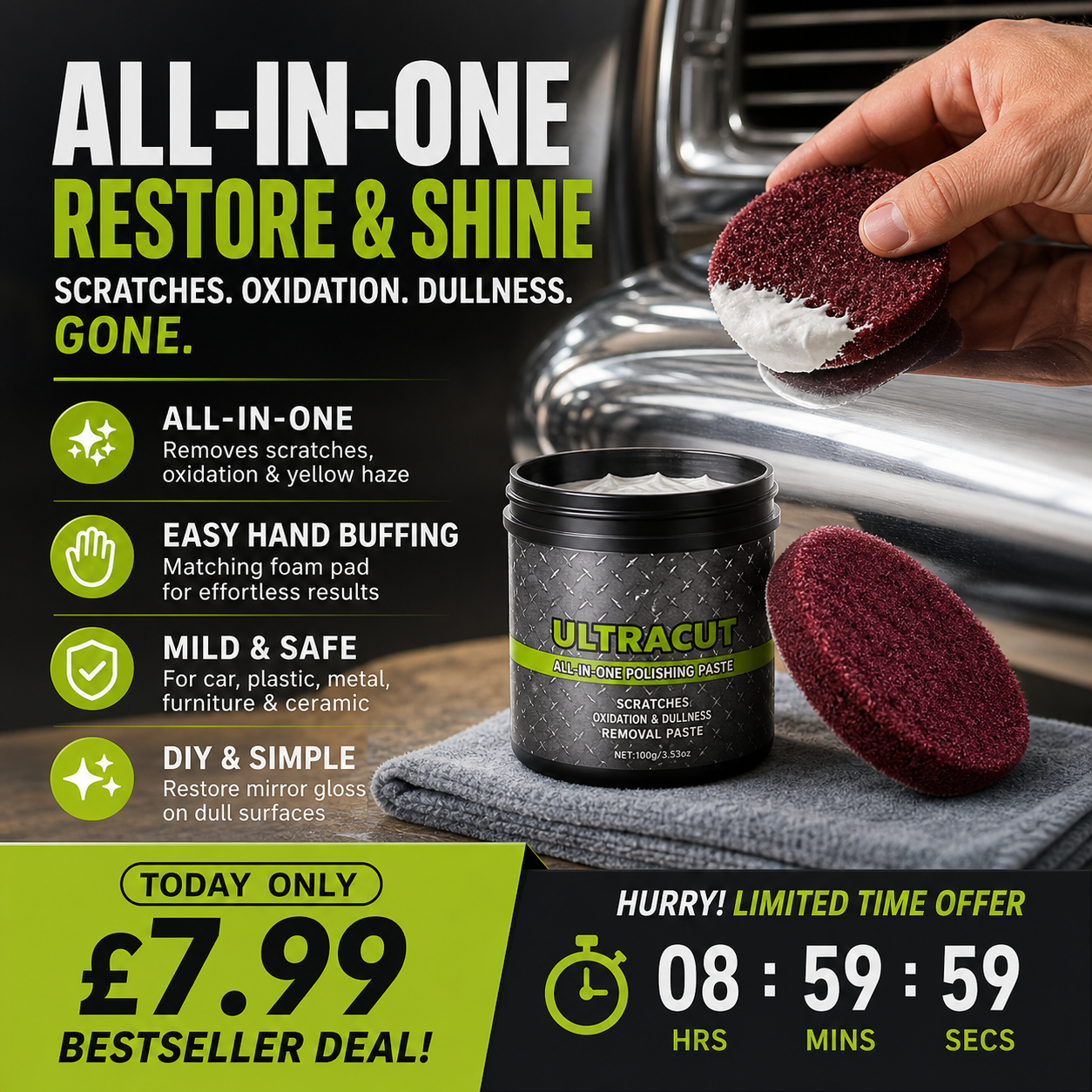 🔥Last Day Sale 50% OFF⏰🖌️🏠All-in-One Surface Restoration Polish with Pad💥