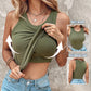 💓Summer Special Price ￡8.99!!🏖️Ribbed Stretchy Tank Top with Shelf Bra